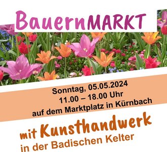 Bauernmarkt mit Kunsthandwerk und verkaufsoffener Sonntag am 05.05.2024